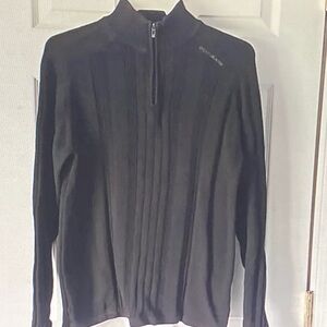 DKNY Black Zip-Up Sweater